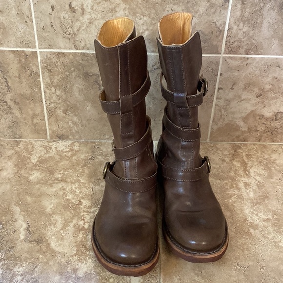Fiorentini + Baker Eternity brown buckle moto boots Sz 37 ( approx 7) - Picture 5 of 15